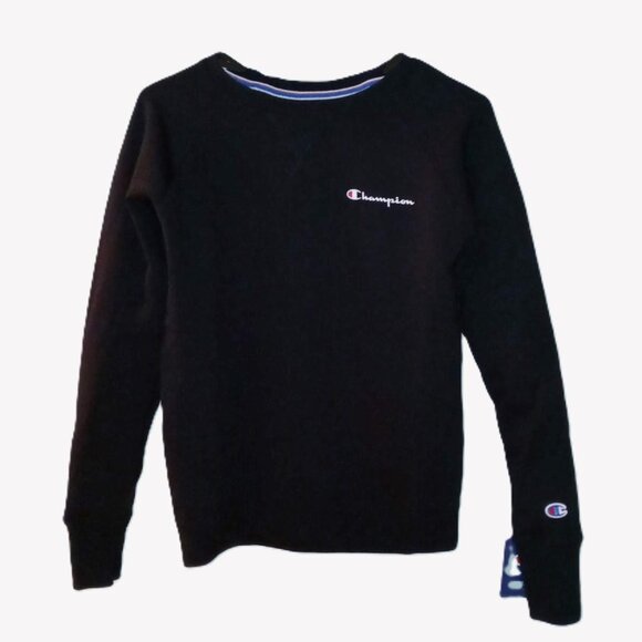 Champion Athleticwear Powerblend Black Extra Small Long Sleeve Sweatshirt - Picture 1 of 6